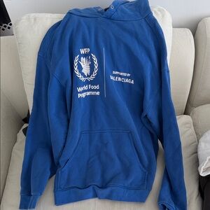 Balenciaga Blue WFP Pullover Hoodie